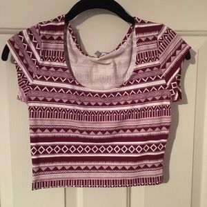 Charlotte Russe Tribal Crop Top